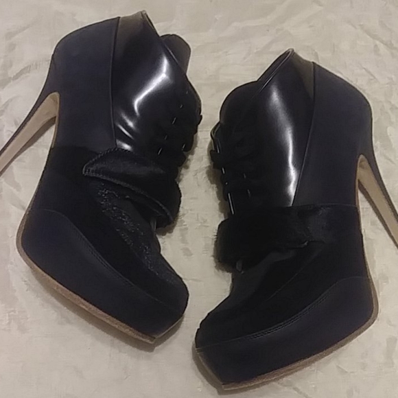 Acne Studios Ace Leather Lace Up Booties - Picture 2 of 7